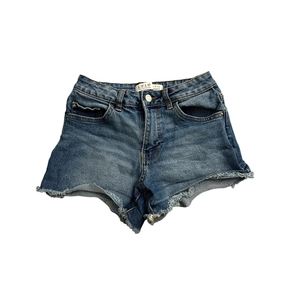 Primark Denim Co Shorts Womens 4 Blue Excellent High Rise‎ Raw Hem Cut Offs
